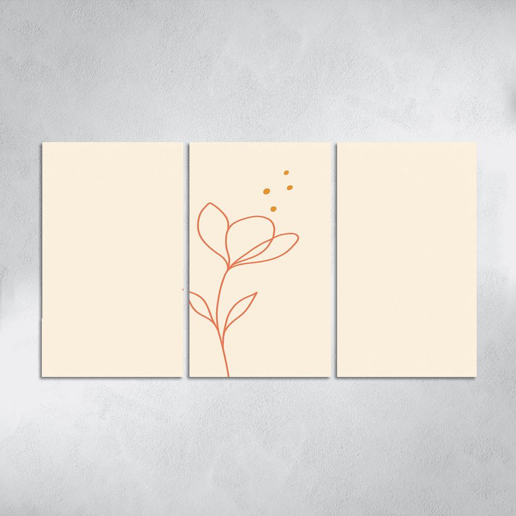 Solitary Bloom abstract paintings frame