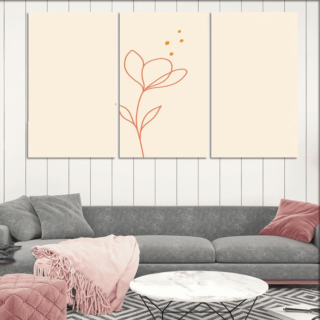 Solitary Bloom abstract paintings frame