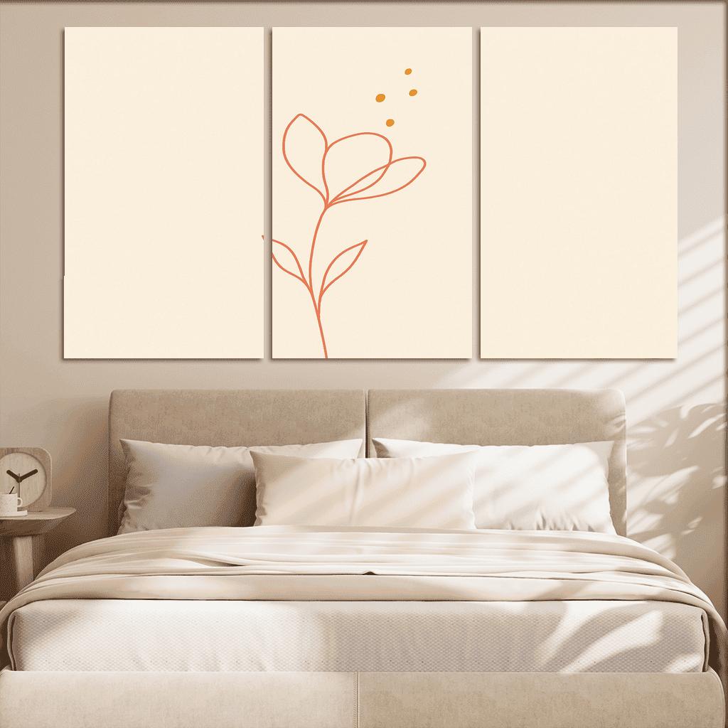 Solitary Bloom abstract paintings frame