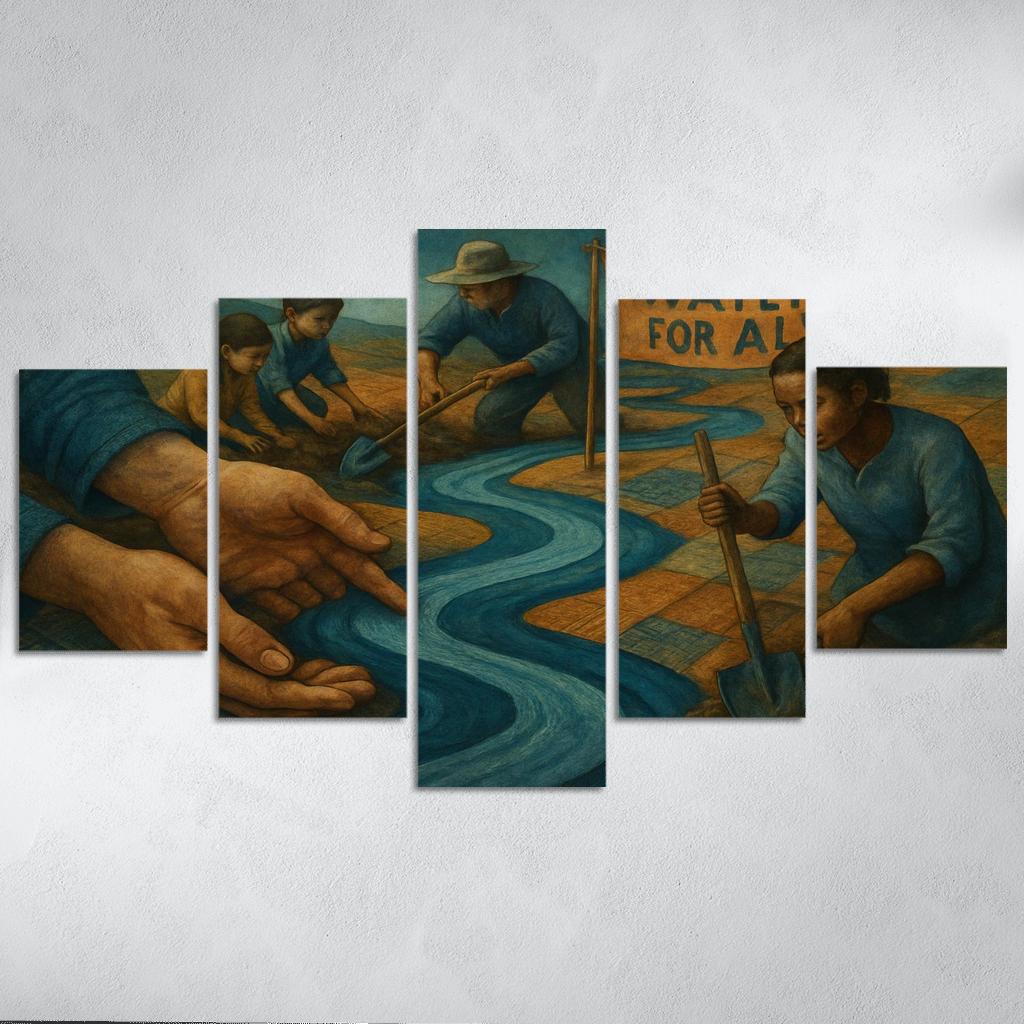 Silent Rivers Water Justice And Community Resilience custom paintings frame