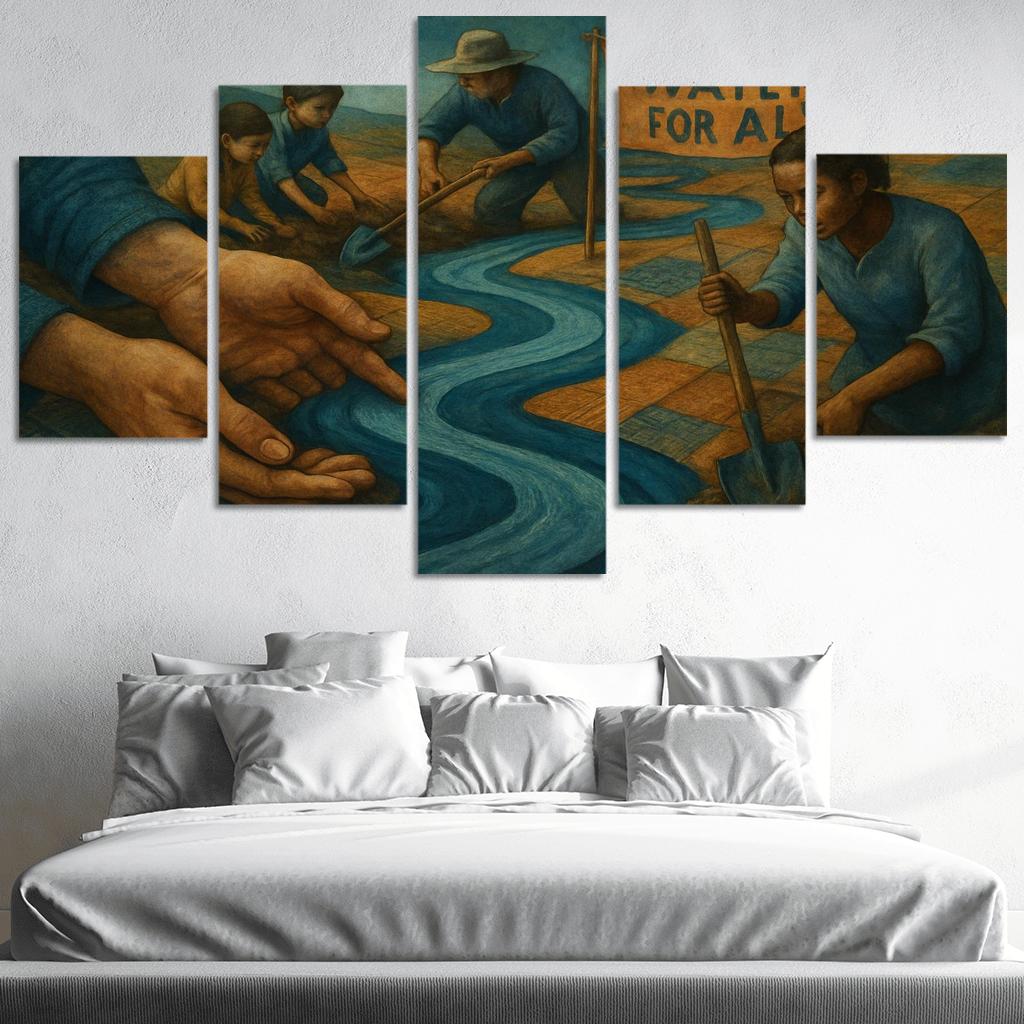 Silent Rivers Water Justice And Community Resilience custom paintings frame