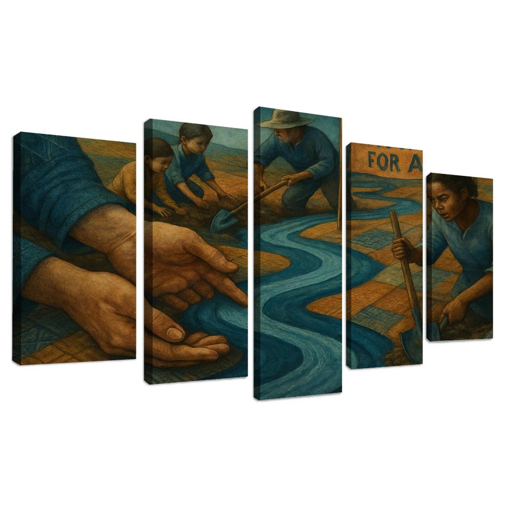 Silent Rivers Water Justice And Community Resilience custom paintings frame
