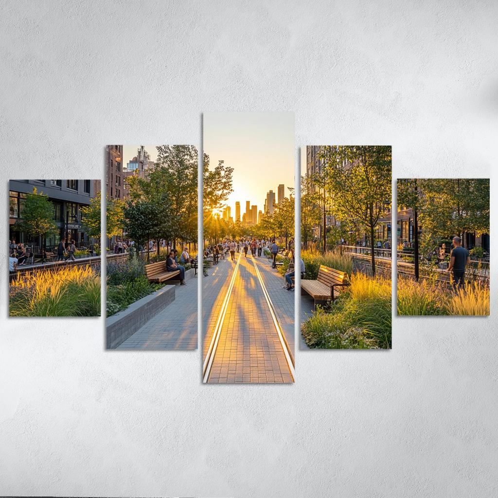 The High Line Elevated Park custom paintings frame