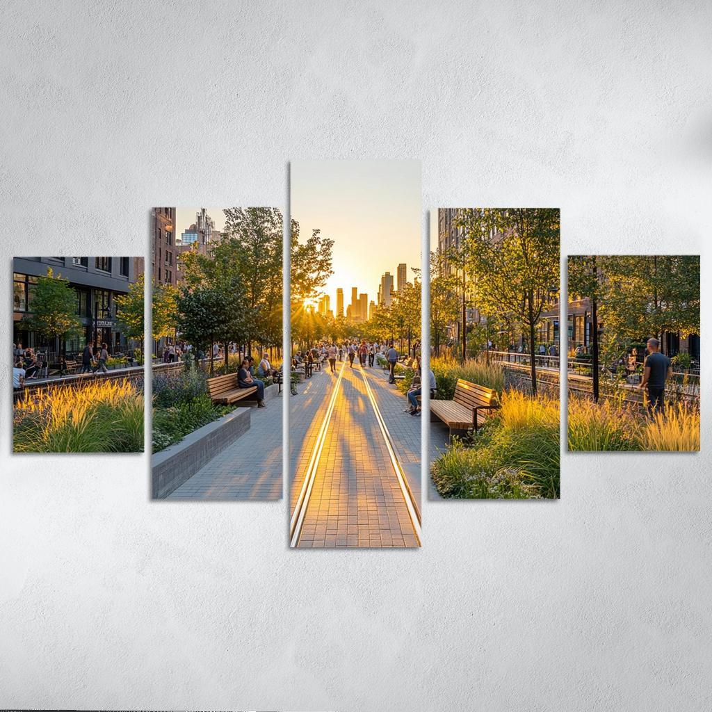 The High Line Elevated Park custom paintings frame