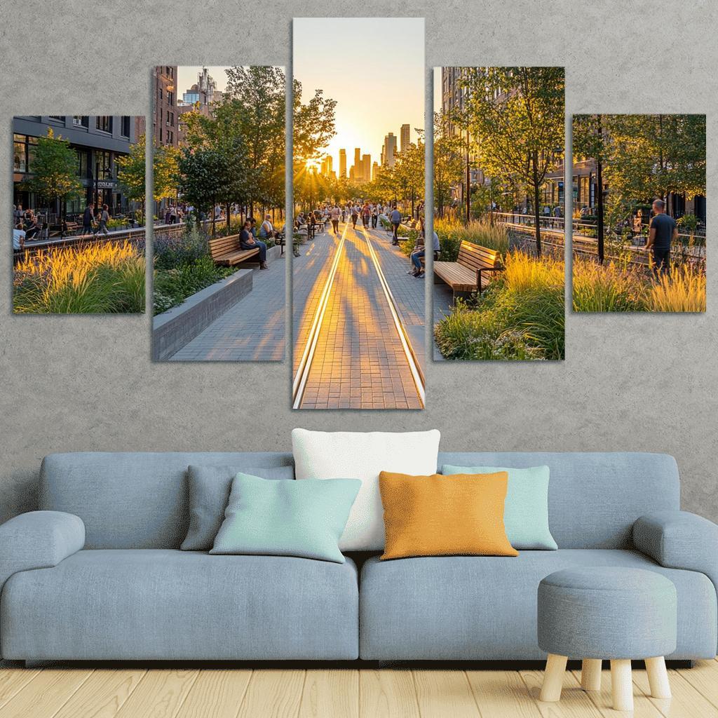 The High Line Elevated Park custom paintings frame