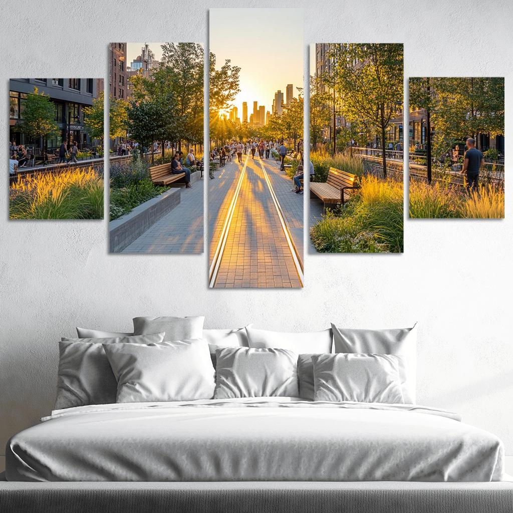 The High Line Elevated Park custom paintings frame