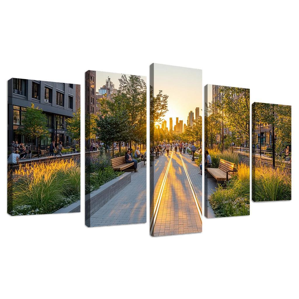 The High Line Elevated Park custom paintings frame