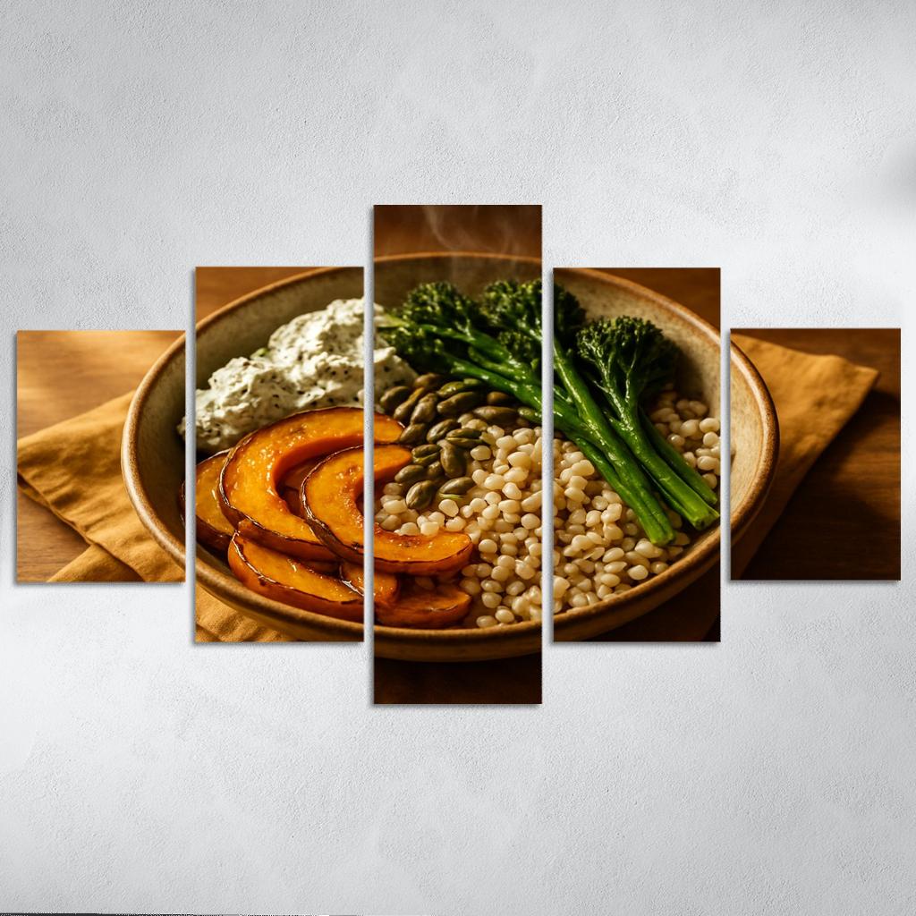 Smoky Pearl Barley And Roasted Squash Bowl one-piece frames