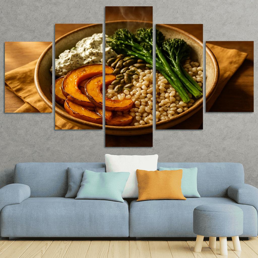 Smoky Pearl Barley And Roasted Squash Bowl one-piece frames