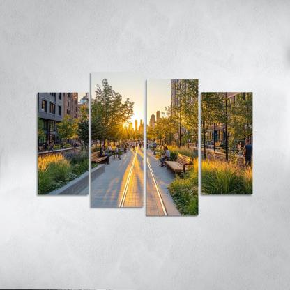 The High Line Elevated Park custom paintings frame