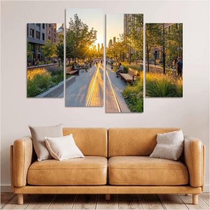 The High Line Elevated Park custom paintings frame