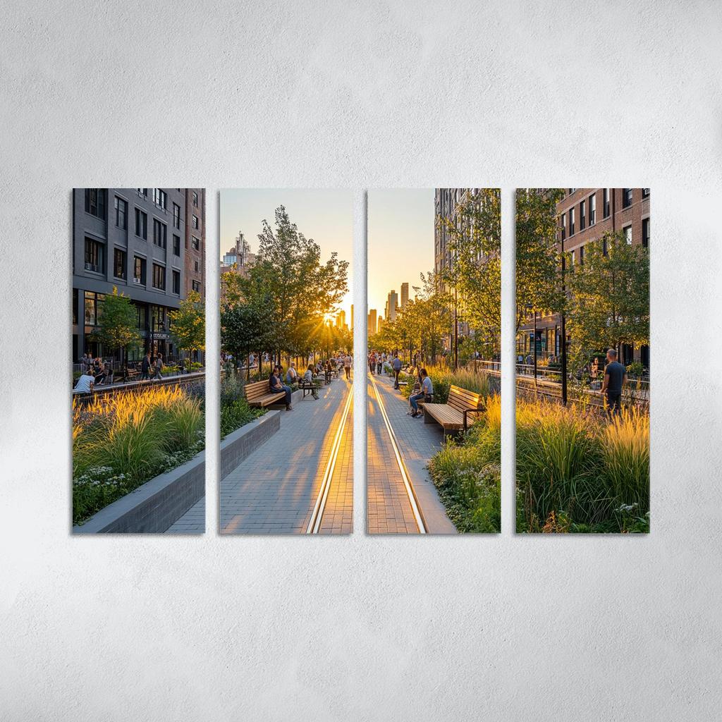 The High Line Elevated Park custom paintings frame