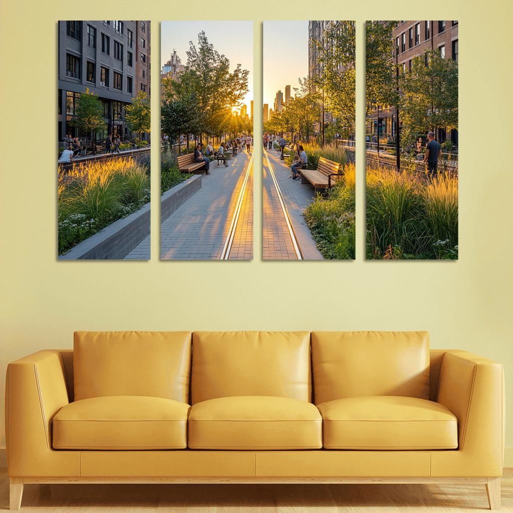 The High Line Elevated Park custom paintings frame