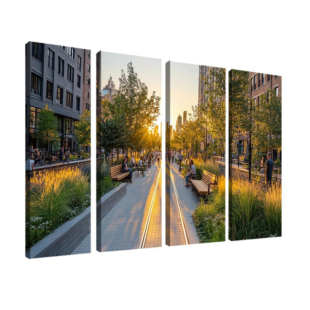 The High Line Elevated Park custom paintings frame