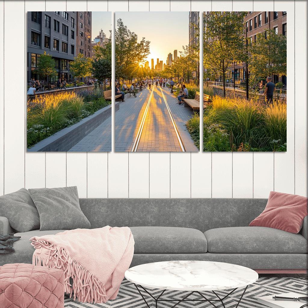The High Line Elevated Park custom paintings frame