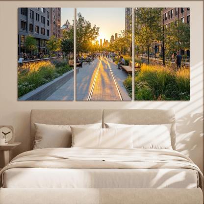 The High Line Elevated Park custom paintings frame
