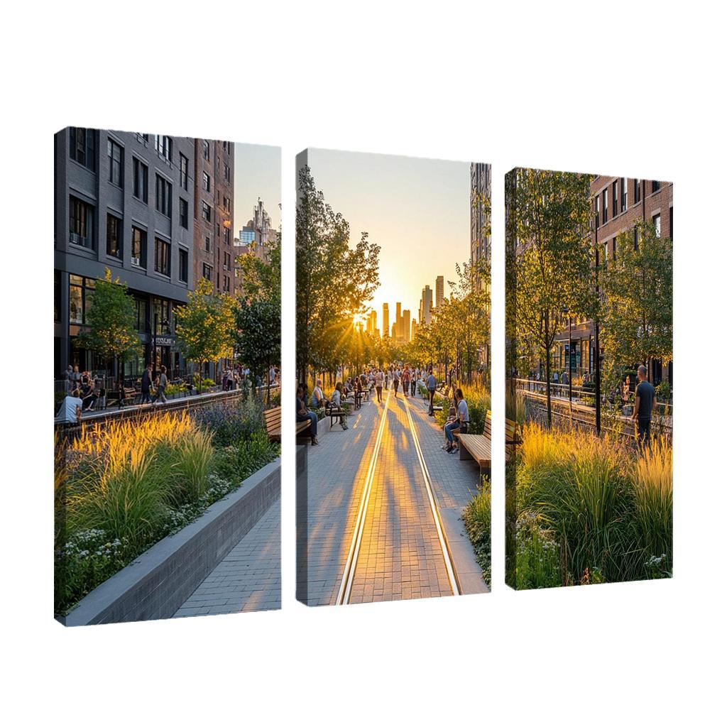 The High Line Elevated Park custom paintings frame
