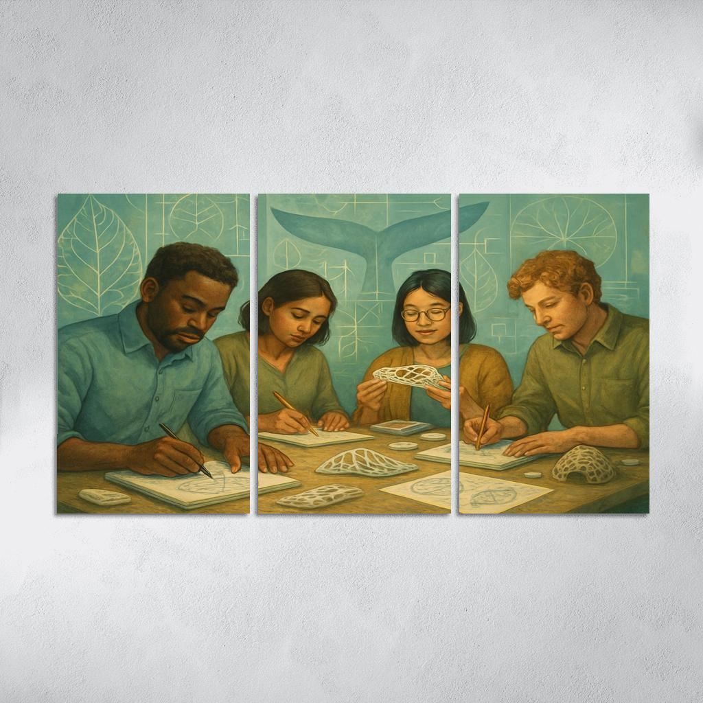 Bioinspired Design Workshop oil paintings frame