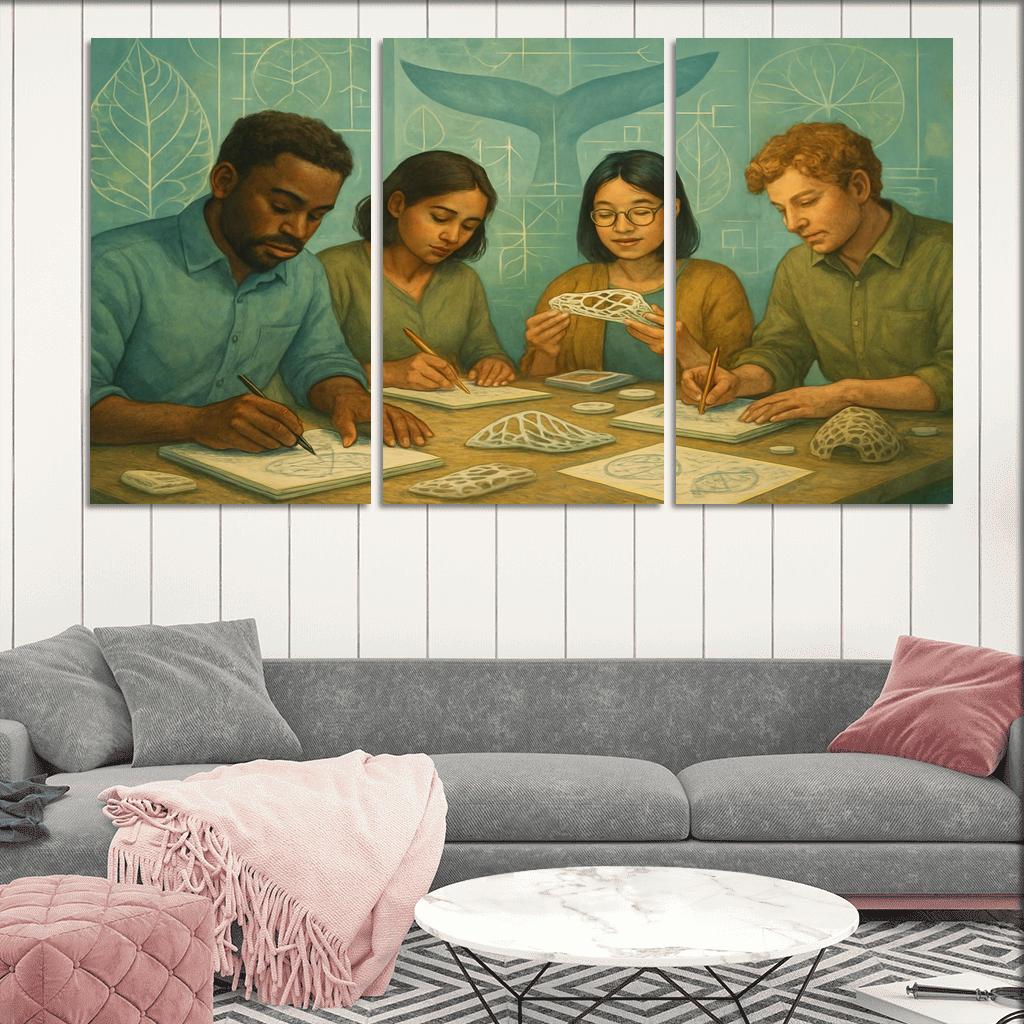 Bioinspired Design Workshop oil paintings frame