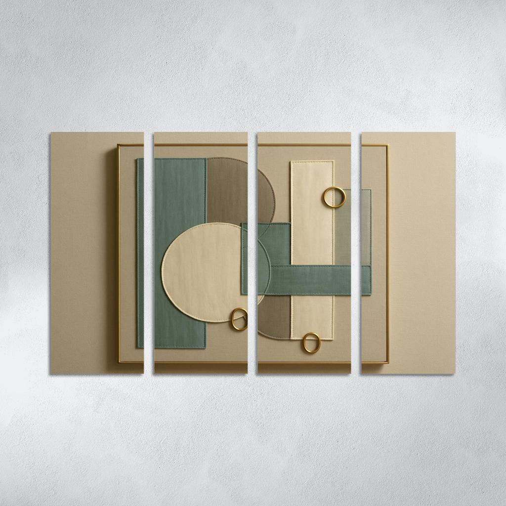 Layered Silk Textile Wall Relief premium artwork frames