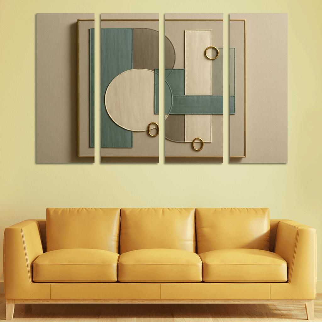 Layered Silk Textile Wall Relief premium artwork frames