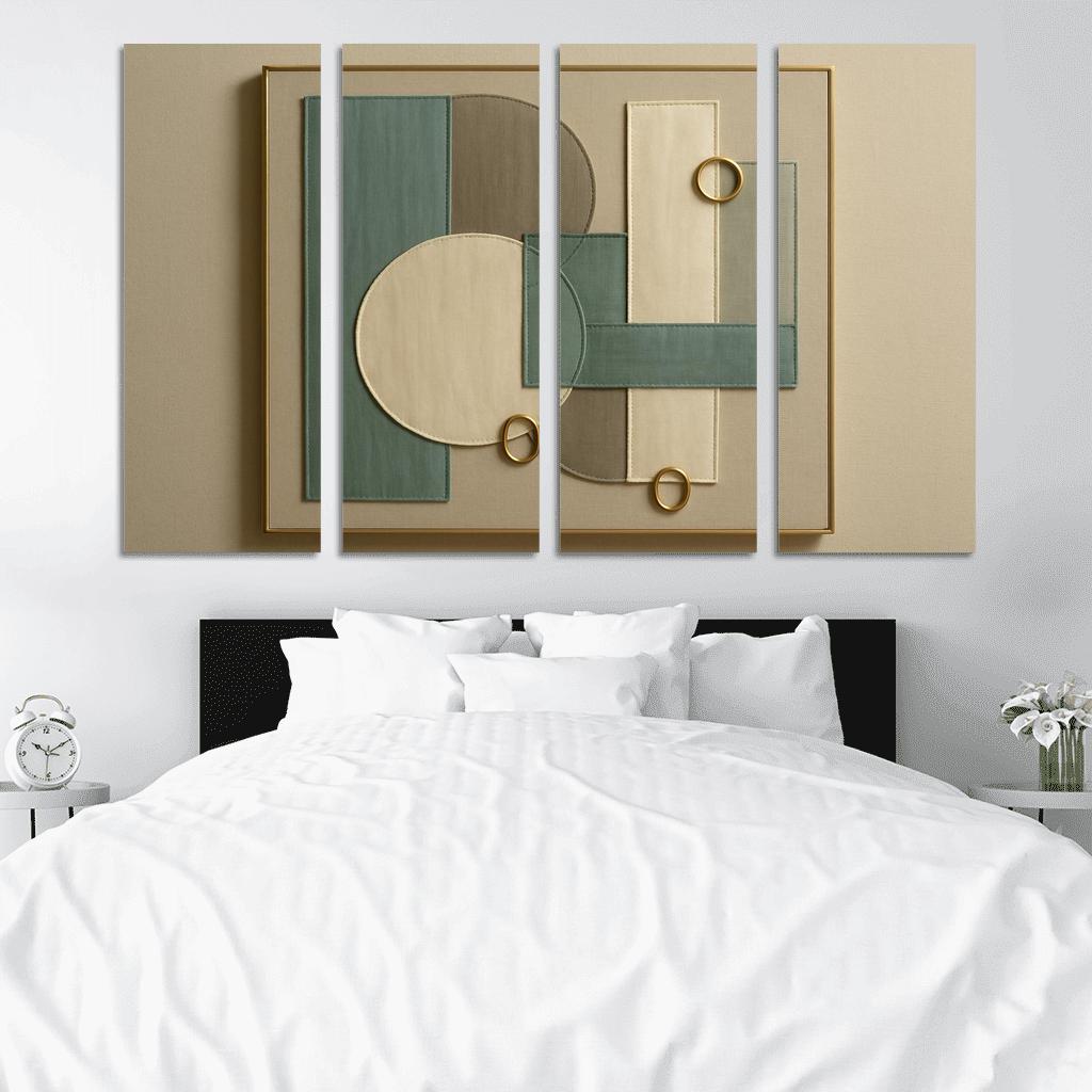 Layered Silk Textile Wall Relief premium artwork frames