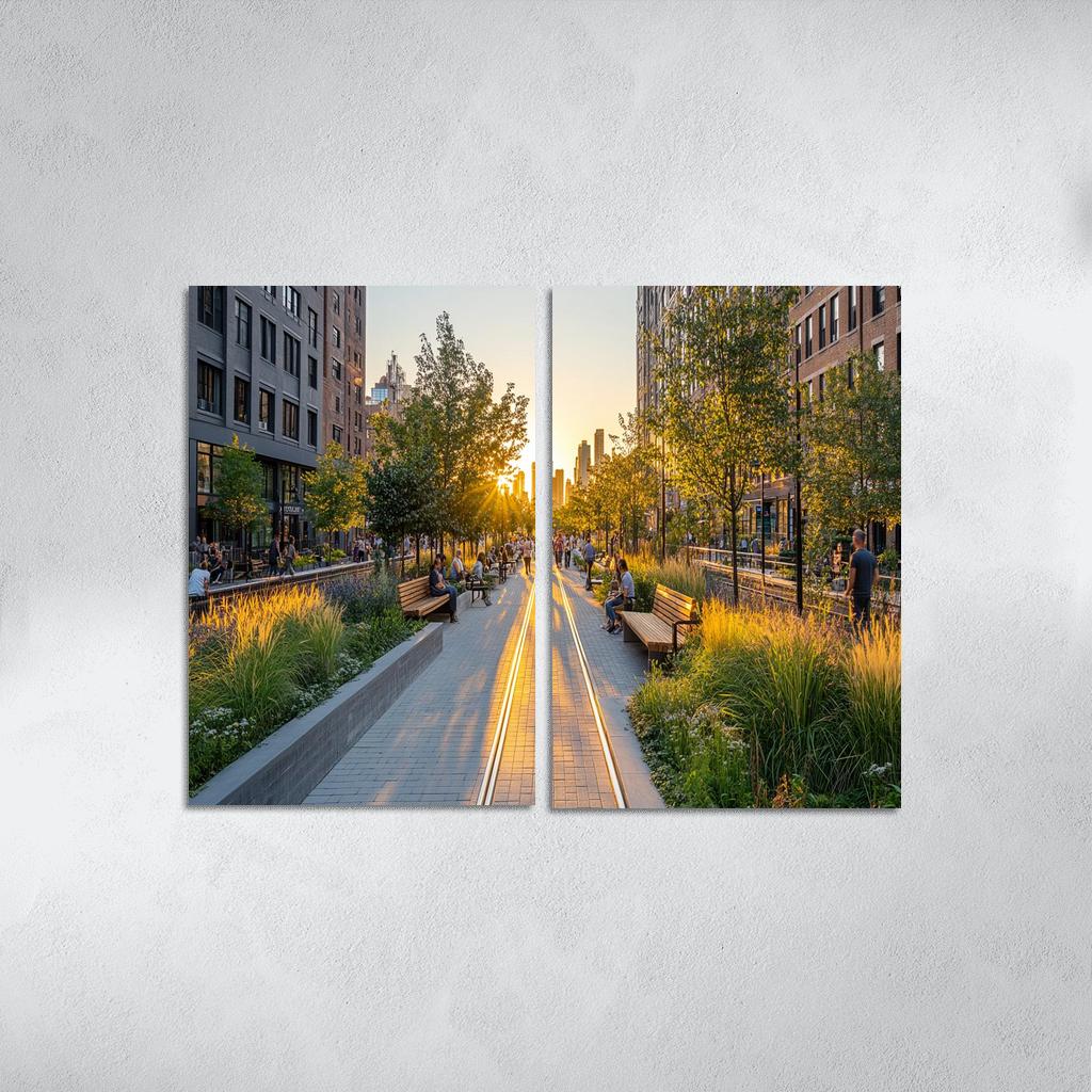 The High Line Elevated Park custom paintings frame