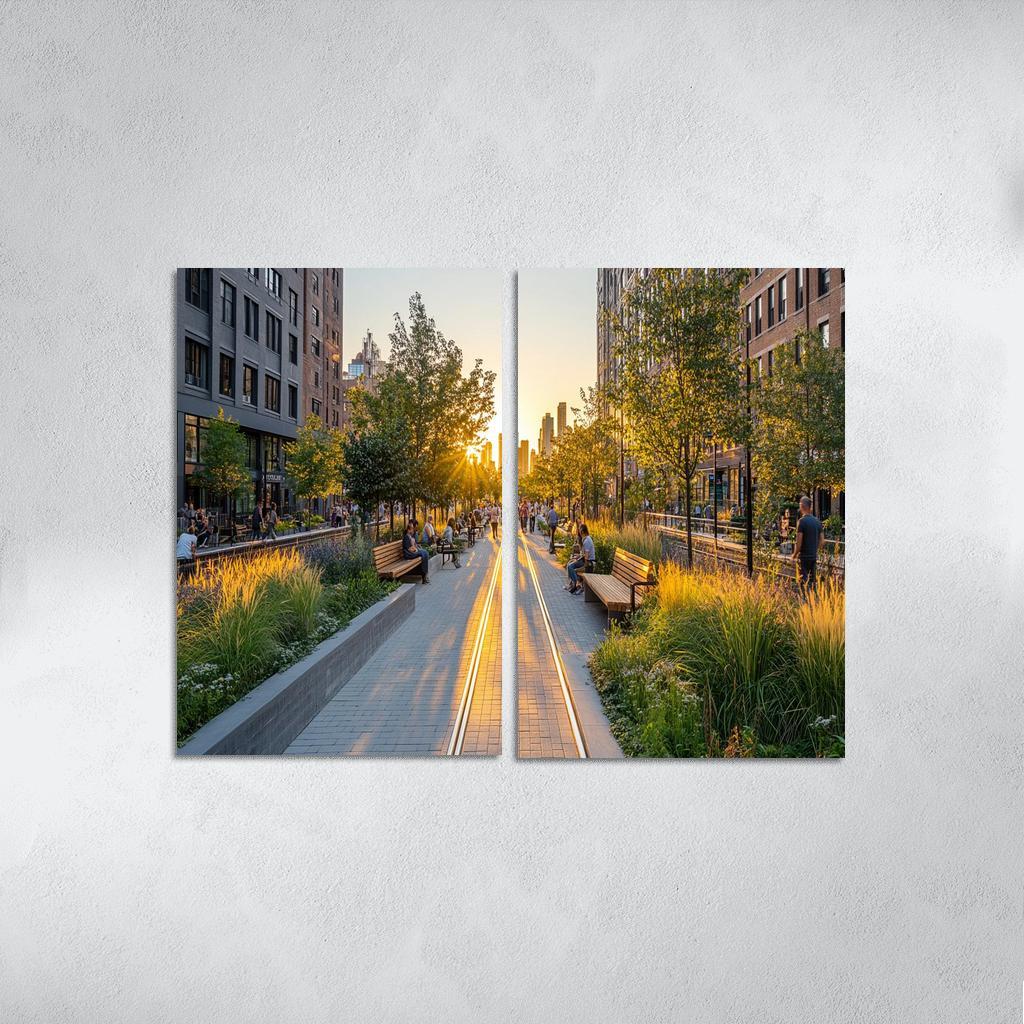 The High Line Elevated Park custom paintings frame