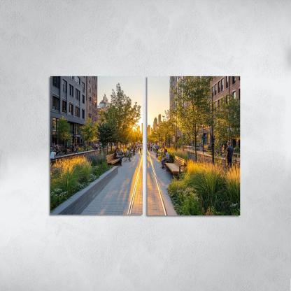 The High Line Elevated Park custom paintings frame