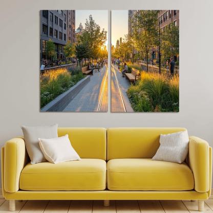 The High Line Elevated Park custom paintings frame