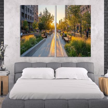 The High Line Elevated Park custom paintings frame