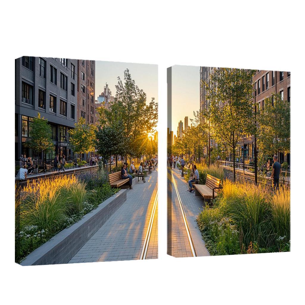 The High Line Elevated Park custom paintings frame