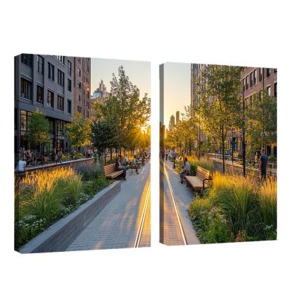 The High Line Elevated Park custom paintings frame
