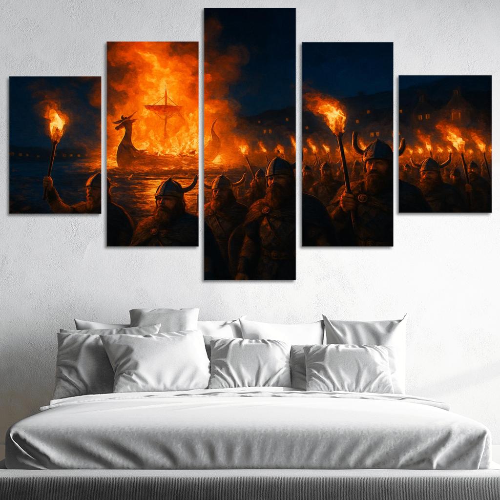Up Helly Aa multi-panel paintings