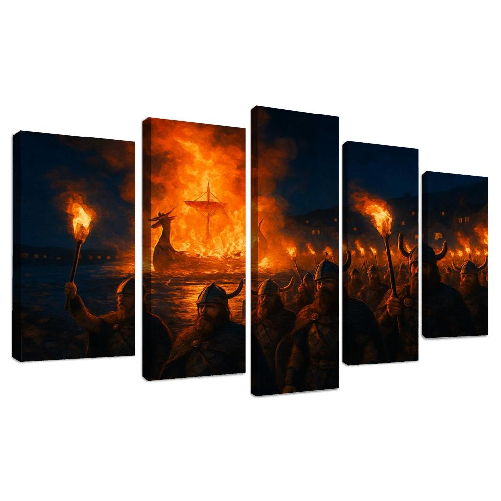 Up Helly Aa multi-panel paintings