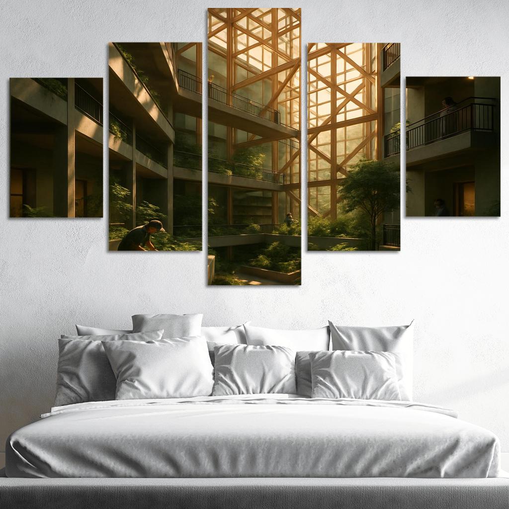 Lattice Atrium Conservatory oil paintings frame