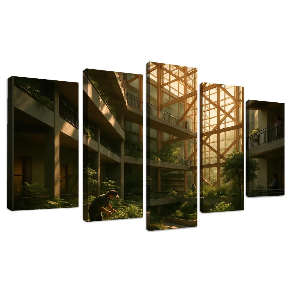 Lattice Atrium Conservatory oil paintings frame