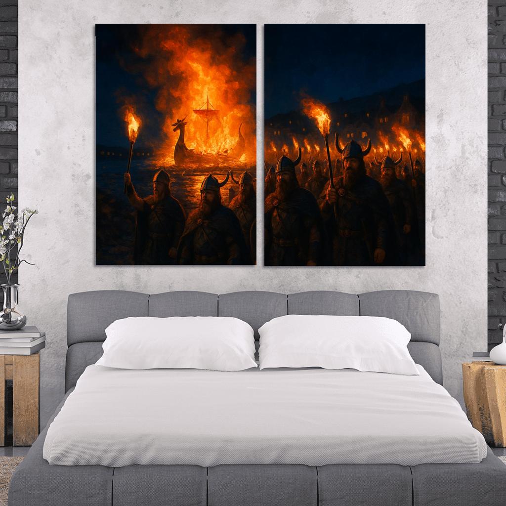 Up Helly Aa multi-panel paintings