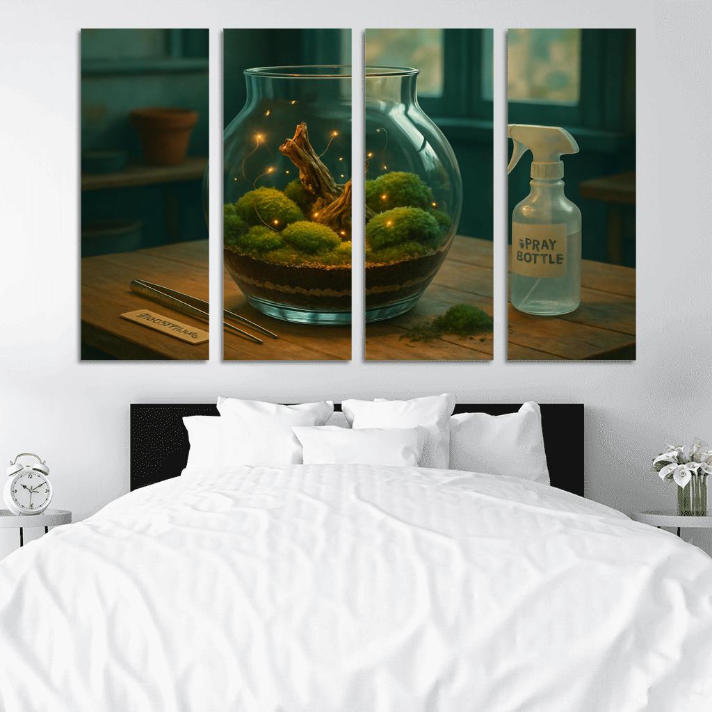 Bioluminescent Terrarium Crafting abstract paintings frame