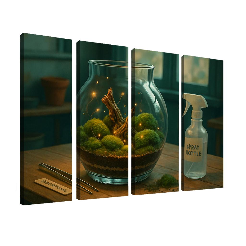Bioluminescent Terrarium Crafting abstract paintings frame