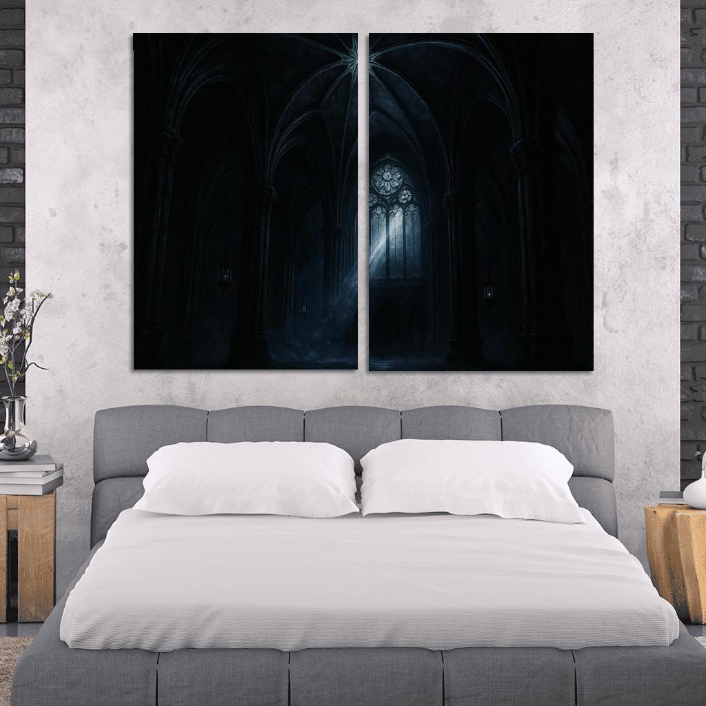Nocturne Ribbed Vault multi-panel paintings