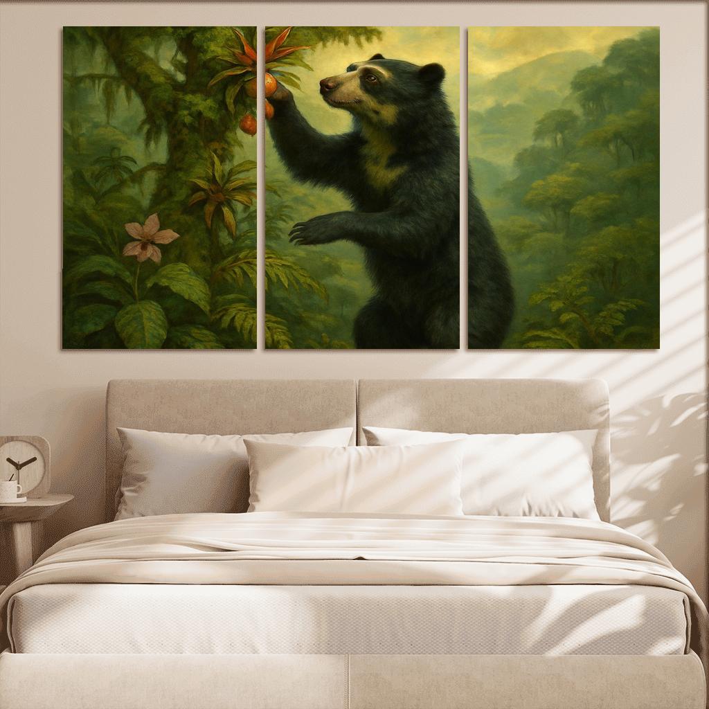 Andean Spectacled Bear Foraging Cloud Forest wall art