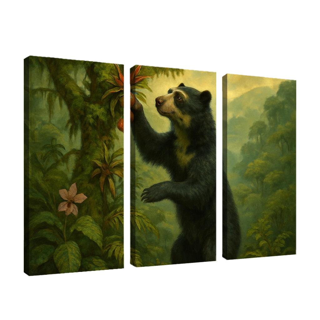 Andean Spectacled Bear Foraging Cloud Forest wall art