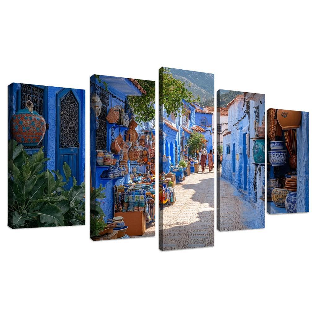 Chefchaouen Blue Medina oil paintings frame