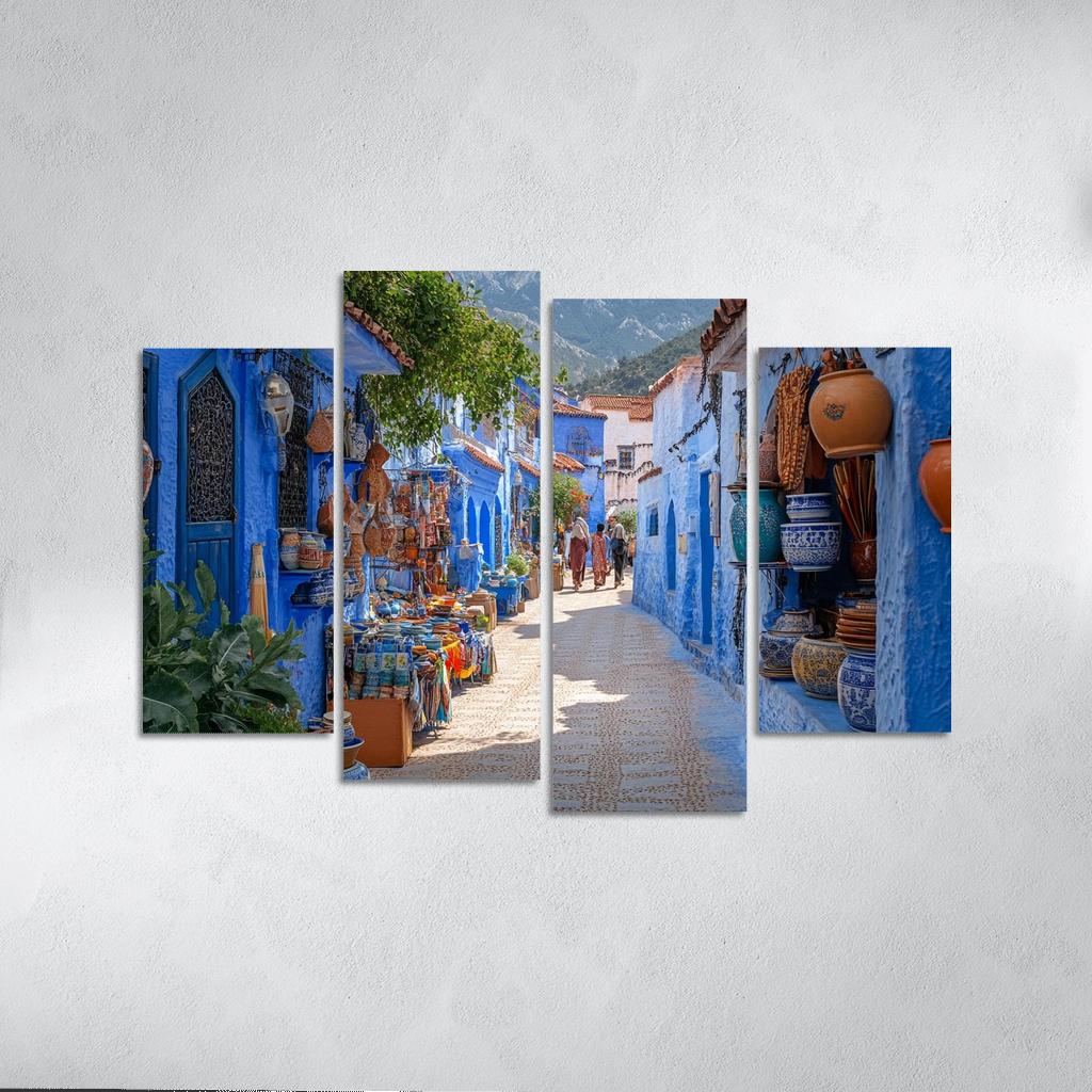 Chefchaouen Blue Medina oil paintings frame