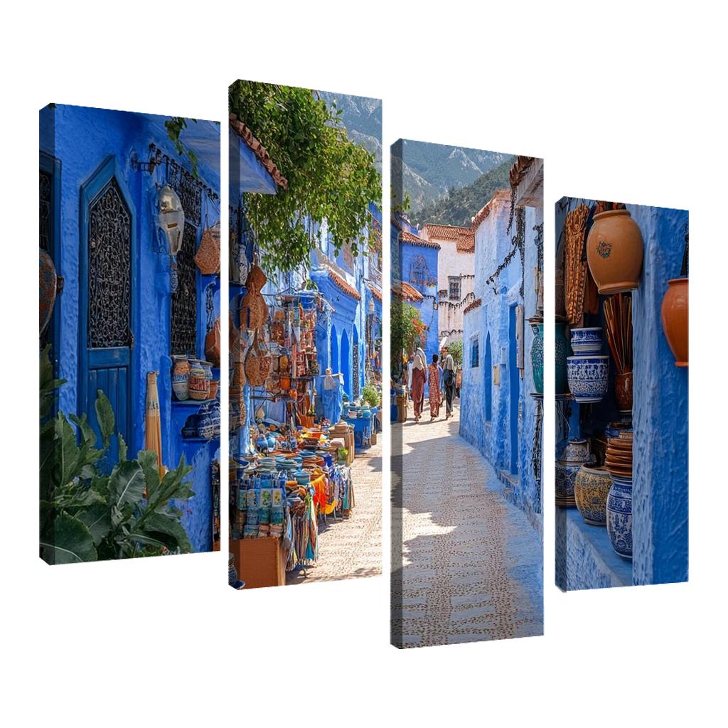 Chefchaouen Blue Medina oil paintings frame