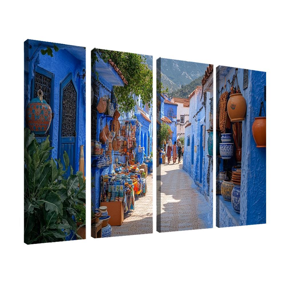 Chefchaouen Blue Medina oil paintings frame