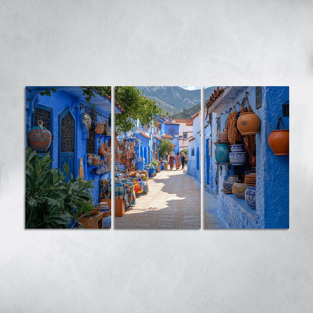 Chefchaouen Blue Medina oil paintings frame
