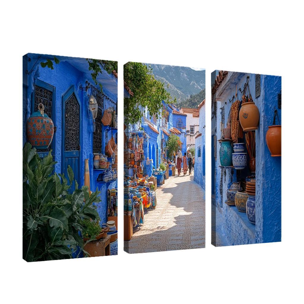 Chefchaouen Blue Medina oil paintings frame