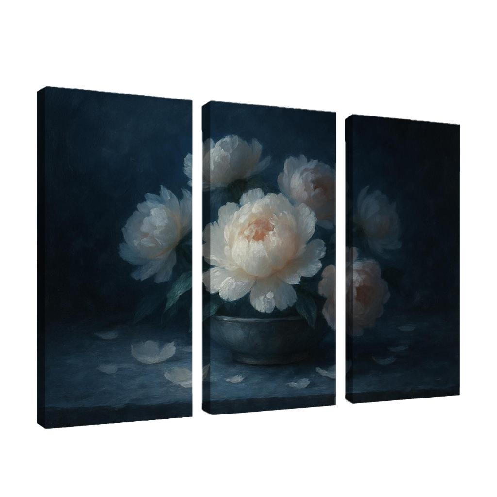Moonlit Peony Tableau wall art
